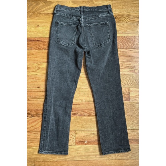 AGOLDE Women's High Rise Straight Jeans Black Wash Denim Size 28 A056-1286 - Picture 5 of 11